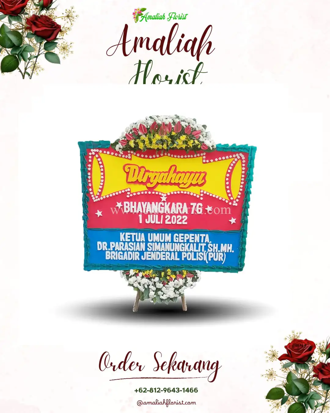 Papan Bunga HUT Ulang Tahun Jaya Sakti